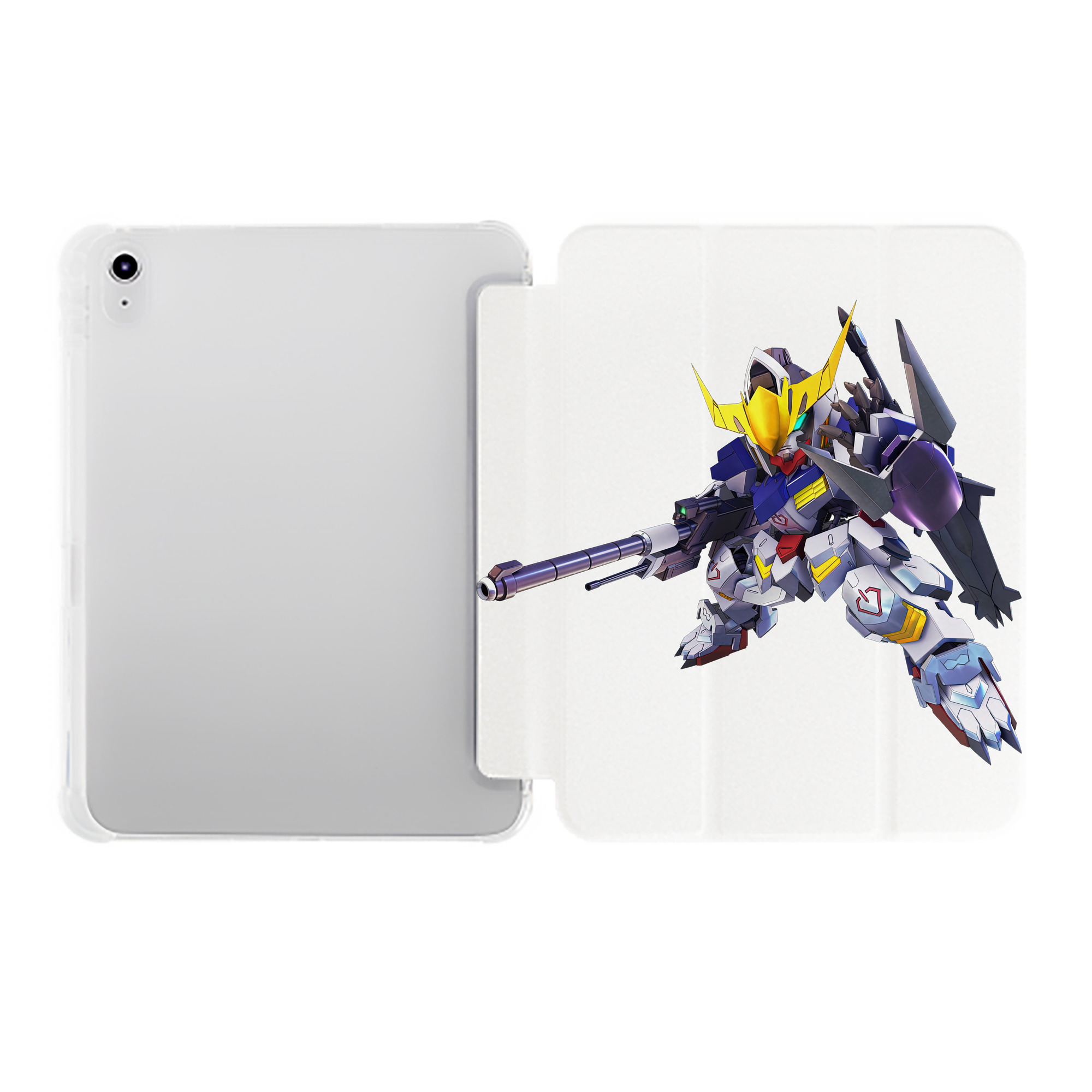 （画像用） 機動戦士ガンダム Mobile Suit Gundam IPad ケース ペン収納付き 三つ折りスタンド PUレザー×シリコン 対応機種9.5/10.5/10.9インチ